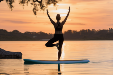 paddle board yoga