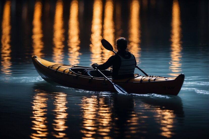 kayak with lights