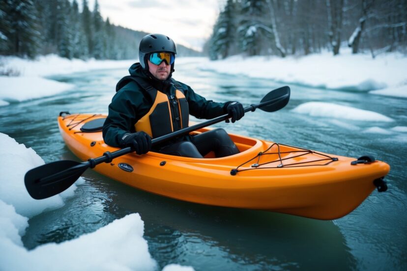 kayaking in cold water